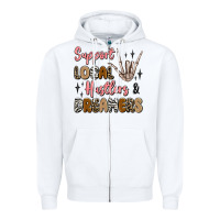 White support local hustlers and dreamers Zipper Hoodie - Artiststas