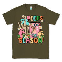 Army Green peeps season mode on Classic Tee - MaliasSmallBusiness