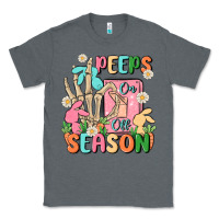 Charcoal Heather peeps season mode on Classic Tee - MaliasSmallBusiness