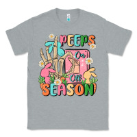 Heather Grey peeps season mode on Classic Tee - MaliasSmallBusiness