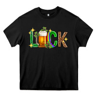 Black St. Patrick's Day luck beer Heavy Core Tee - Neo Western