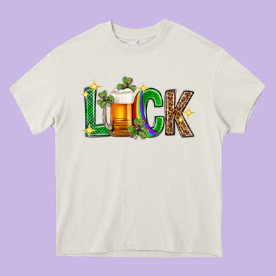 St. Patrick's Day Luck Beer Heavy Core Tee Designed By Neo Western