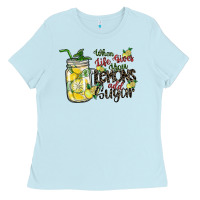Baby Blue when life gives you lemons add sugar Ladies Tee - SublimationCraftShop
