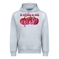 Heather Grey In October we wear pink Breast Cancer Urban Hoodie - FaDigitalArtStudio