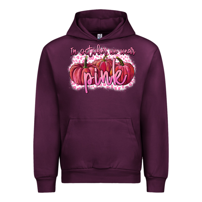 In October We Wear Pink Breast Cancer Urban Hoodie by FaDigitalArtStudio | Teevron