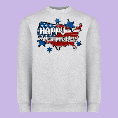 Happy Memorial Day Usa Heavyweight Sweatshirt Designed By Maliassmallbusiness