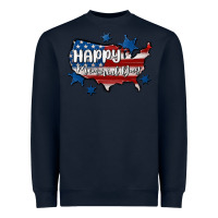 Navy happy memorial day usa Heavyweight Sweatshirt - MaliasSmallBusiness