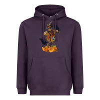 Scarecrow With Pumpkin Heavyweight Hoodie | Teevron