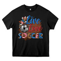 Black live love soccer Heavy Core Tee - HRA Design Shop