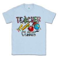 Dusty Blue Teacher Calus Classic Tee - CowhideDigitalArt