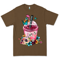 Cacao mexican day of the dead skulls coffee cup Premium Tee - FaDigitalArtStudio
