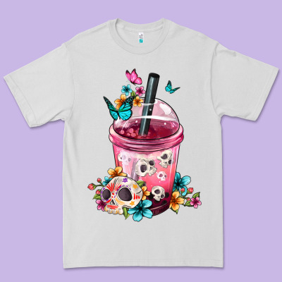 Mexican Day Of The Dead Skulls Coffee Cup Premium Tee Designed By Fadigitalartstudio