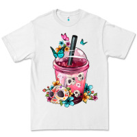 White mexican day of the dead skulls coffee cup Premium Tee - FaDigitalArtStudio