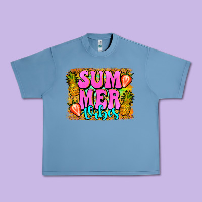 Summer Vibes Leopard Background Urban Heavy Tee Designed By Jasminsmagicworld