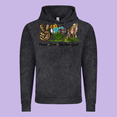 Peace Love Nubian Goat Vintage Hoodie Designed By Lillyallendesigns