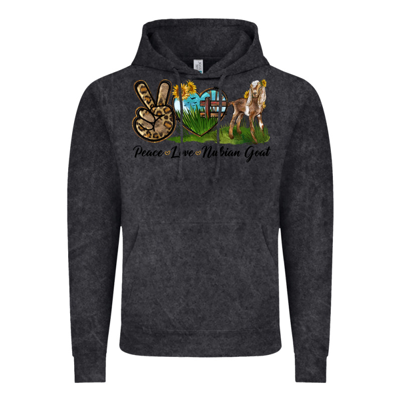 Peace Love Nubian Goat Vintage Hoodie by LillyAllenDesigns | Teevron