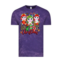 Cloud Purple Merry Christmas unicorns Vintage Tee - NancyCooperArtShop