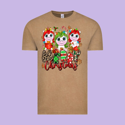 Merry Christmas Unicorns Vintage Tee Designed By Nancycooperartshop