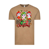 Vintage Coffee Merry Christmas unicorns Vintage Tee - NancyCooperArtShop