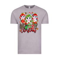 Vintage Zinc Merry Christmas unicorns Vintage Tee - NancyCooperArtShop