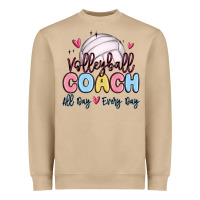 Mushroom volleyball coach all day every day Heavyweight Sweatshirt - MaliasSmallBusiness