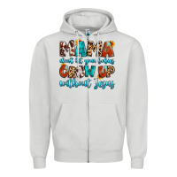 Dove Grey mama dont let your babies grow up without jesus Zipper Hoodie - Artiststas