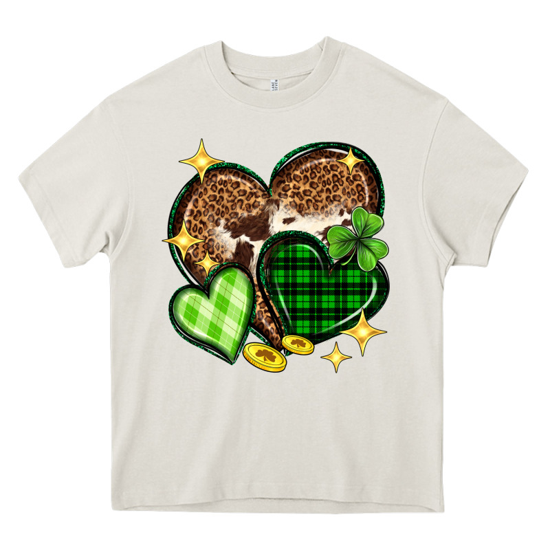 St. Patrick's Day Hearts Heavy Core Tee by Neo Western | Teevron