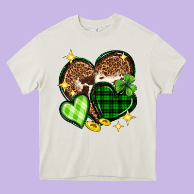 St. Patrick's Day Hearts Heavy Core Tee Designed By Neo Western