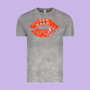 Basketball Lips Vintage Tee Designed By Adodesignshop