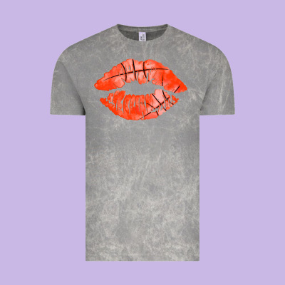 Basketball Lips Vintage Tee Designed By Adodesignshop