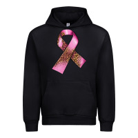 Black Breast Cancer ribbon Urban Hoodie - FaDigitalArtStudio