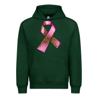 Forest Green Breast Cancer ribbon Urban Hoodie - FaDigitalArtStudio