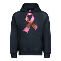 Navy Breast Cancer ribbon Urban Hoodie - FaDigitalArtStudio