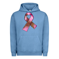 Pigment Pebble Blue Breast Cancer ribbon Urban Hoodie - FaDigitalArtStudio