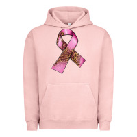 Pigment Salmon Breast Cancer ribbon Urban Hoodie - FaDigitalArtStudio