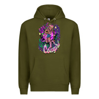 Army Green Space cowgirl Premium Hoodie - HowdyJamesFarm