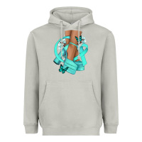 Moon Dust Ovarian Cancer diva teal ribbon Heavyweight Hoodie - NancyCooperArtShop
