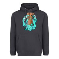 Smoke Ovarian Cancer diva teal ribbon Heavyweight Hoodie - NancyCooperArtShop