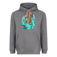 Storm Ovarian Cancer diva teal ribbon Heavyweight Hoodie - NancyCooperArtShop