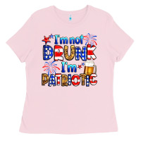Bubblegum Pink I'm not drunk I'm patriotic Ladies Tee - Neo Western