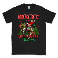 Black dreaming of a wild west christmas cowboy santa Classic Tee - MaliasSmallBusiness