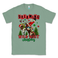 Sage dreaming of a wild west christmas cowboy santa Classic Tee - MaliasSmallBusiness