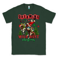 Sports Green dreaming of a wild west christmas cowboy santa Classic Tee - MaliasSmallBusiness
