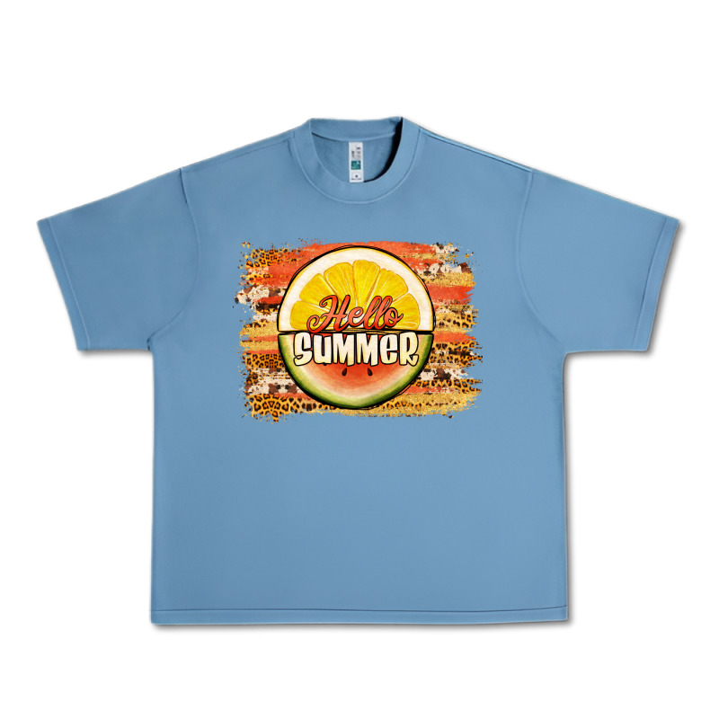 Hello Summer Watermelon Lemon Urban Heavy Tee by Jasminsmagicworld | Teevron