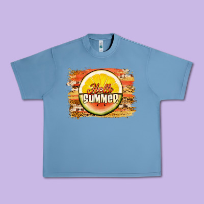 Hello Summer Watermelon Lemon Urban Heavy Tee Designed By Jasminsmagicworld