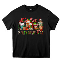 Black merry christmas coffee afro gnomies Heavy Core Tee - FaDigitalArtStudio