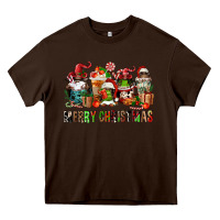Chocolate Brown merry christmas coffee afro gnomies Heavy Core Tee - FaDigitalArtStudio