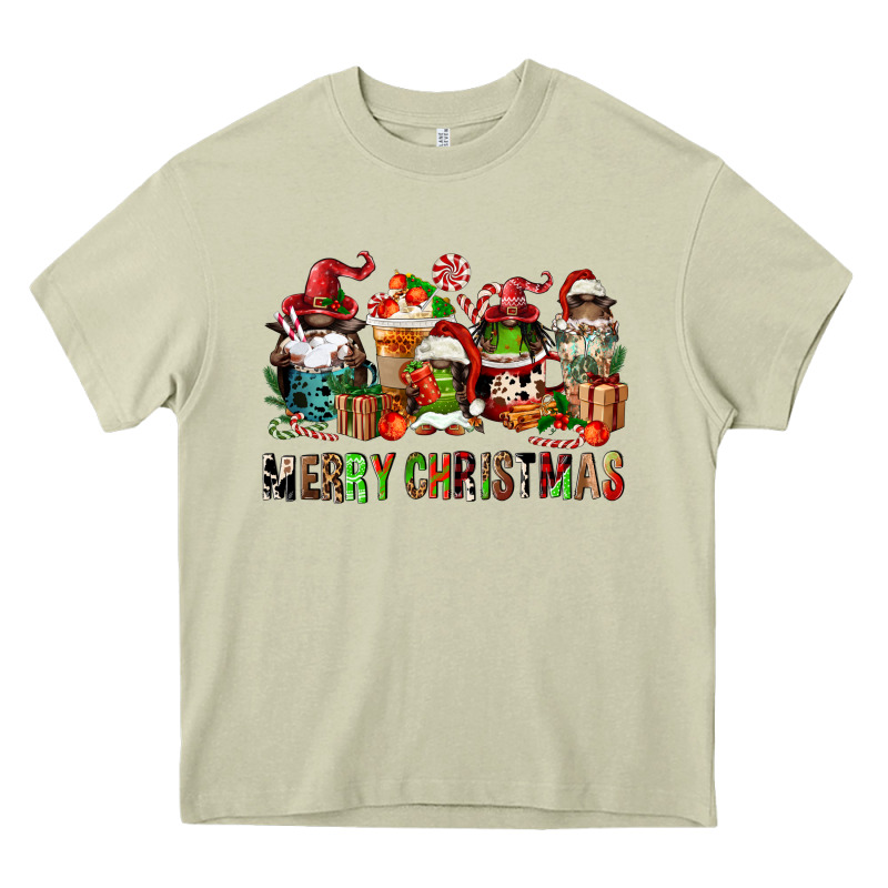 Merry Christmas Coffee Afro Gnomies Heavy Core Tee by FaDigitalArtStudio | Teevron