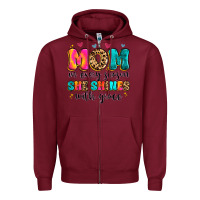 Burgundy mom in every season she shines with grace Zipper Hoodie - Artiststas