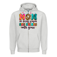 Dove Grey mom in every season she shines with grace Zipper Hoodie - Artiststas